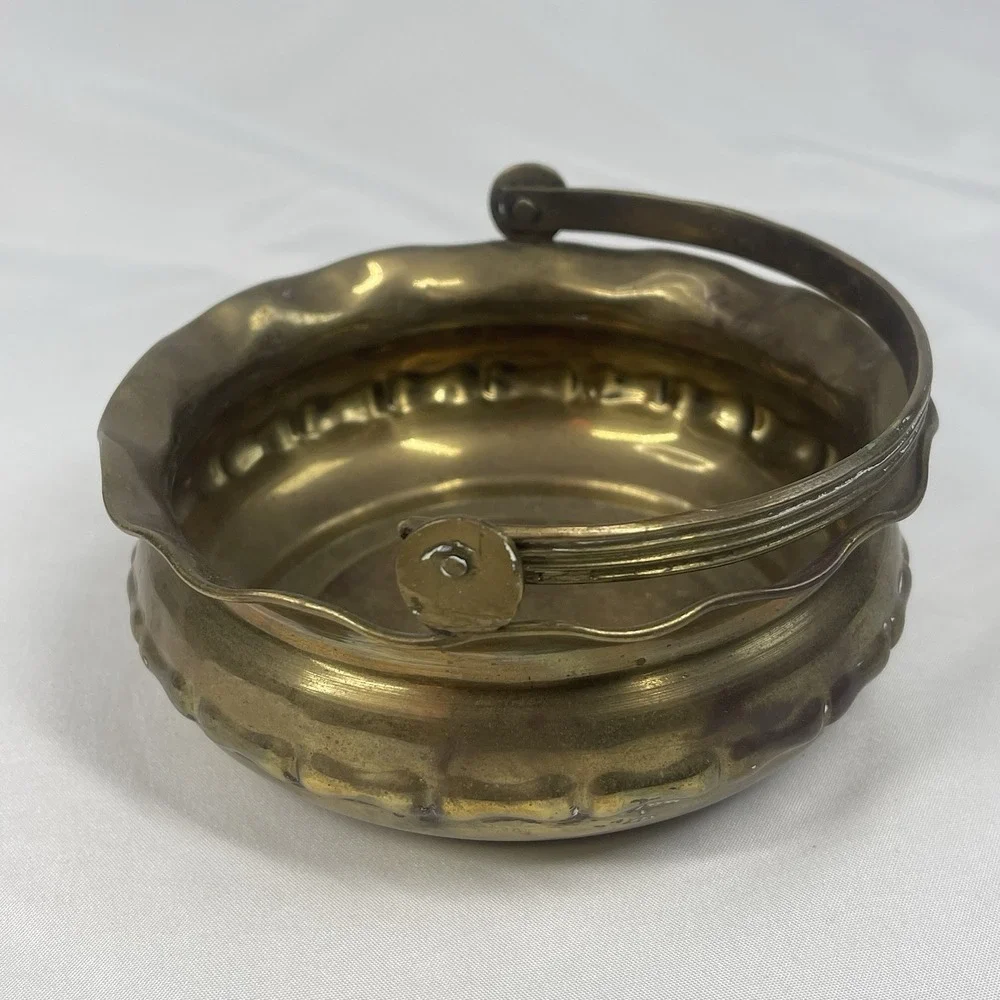 Vintage Solid Brass Basket & Votive Holders Set India Tea Light Candleholders